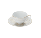 christofle set of 2 porcelain tea cup and saucers gold finish 0