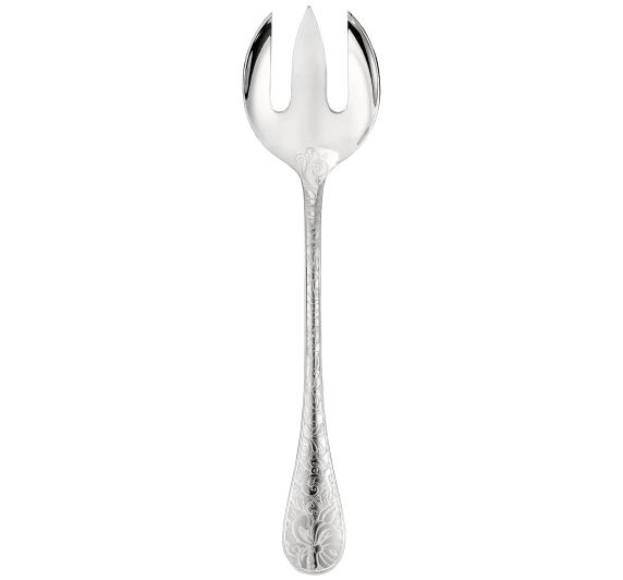 christofle salad serving fork jardin d'eden  silver plated 1