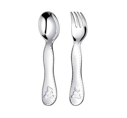 christofle flatware set for baby (2 pieces) charlie bear  silver plated 3