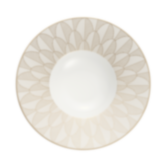 Porcelain Large Rim Plate Gold Finish