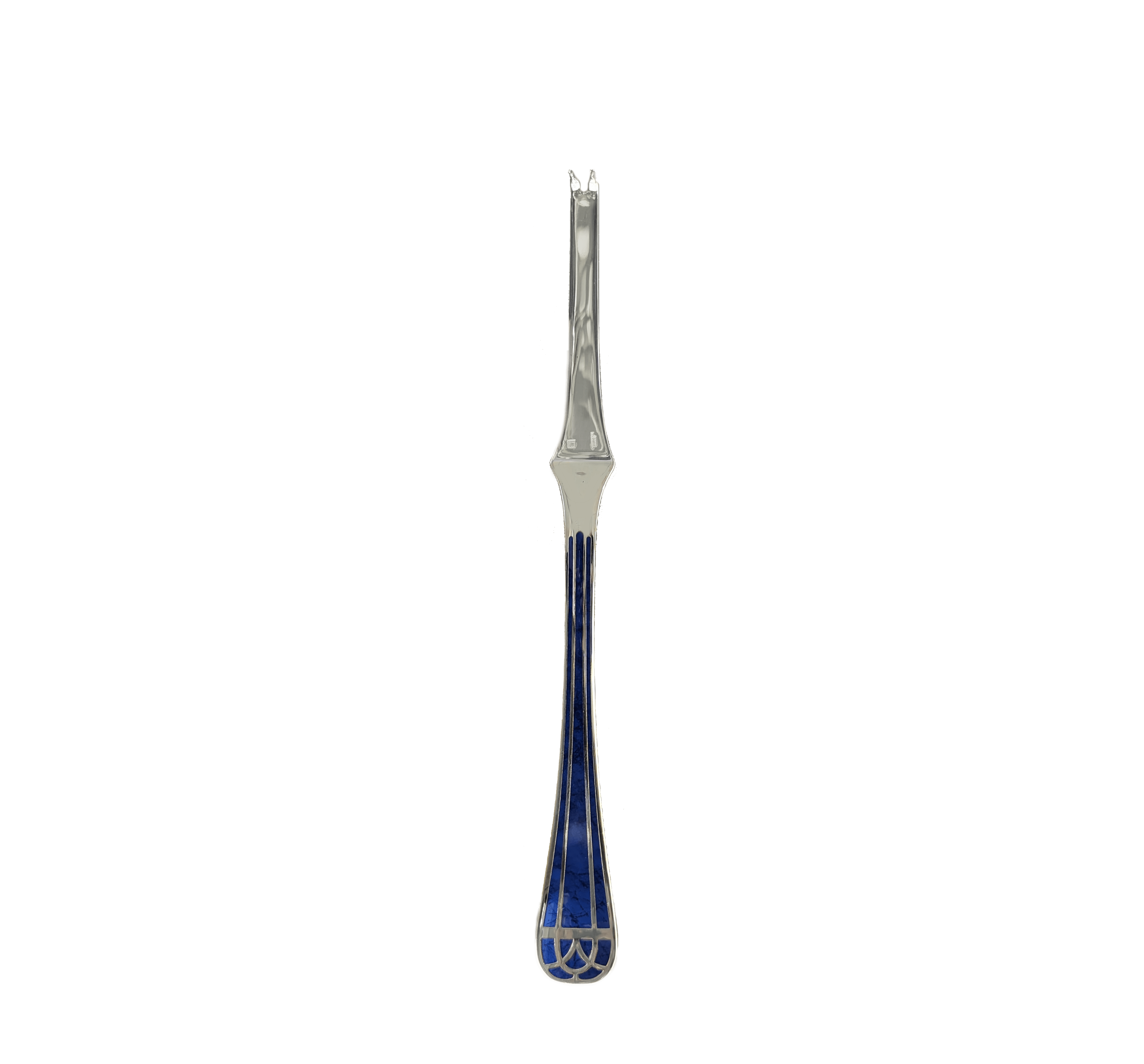 christofle silver-plated lobster pick - marbled blue 1