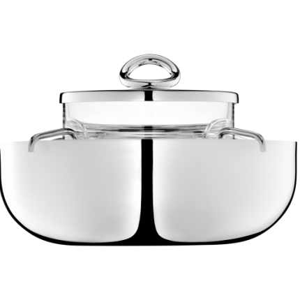 Large Silver-Plated Caviar Serving Set