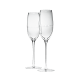 Set of 2 Lead-Free Crystal Champagne Flutes Perles