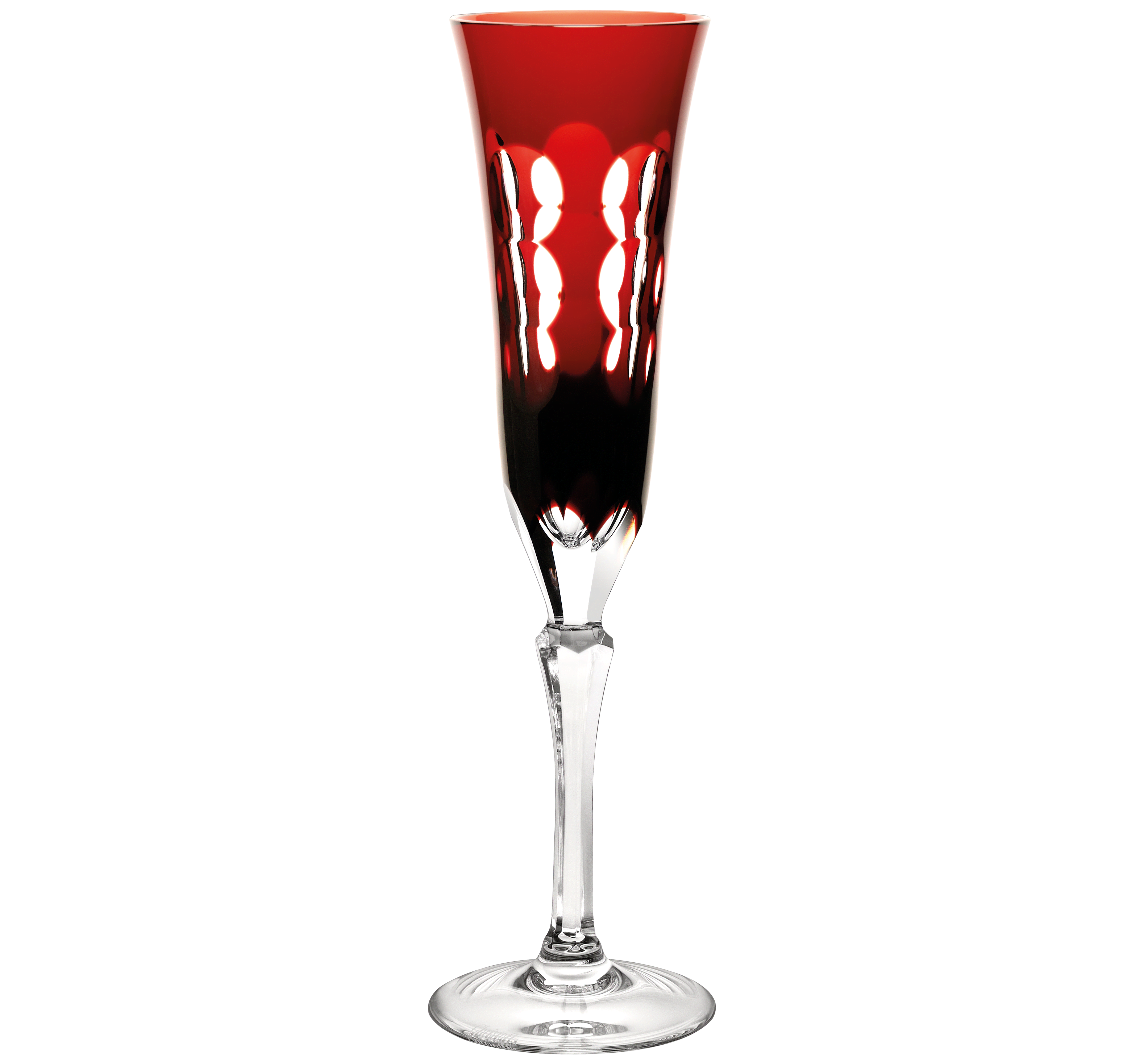 christofle red crystal champagne flute  2