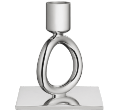 christofle silver-plated single-ring candlestick holder  2
