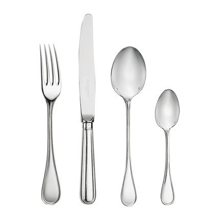 christofle 48-piece silver plated flatware set with chest 2