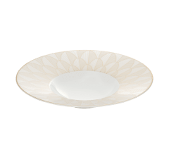 christofle porcelain large rim plate gold finish 1