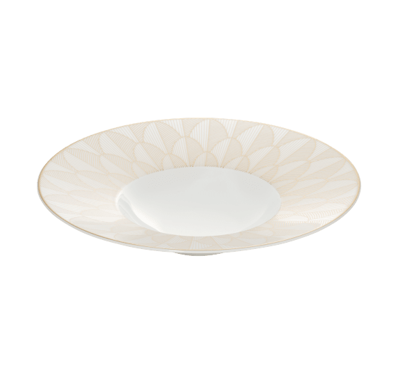 christofle porcelain large rim plate gold finish 1