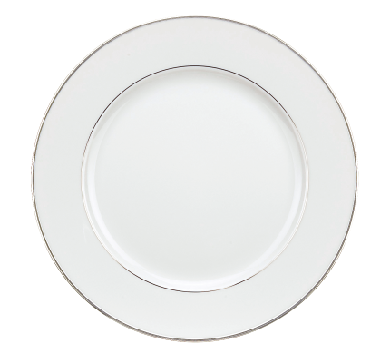 christofle porcelain dessert plate with leafing 1