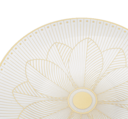 christofle porcelain bread plate gold finish 1