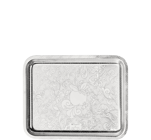 Tray 20x16 cm Jardin d'Eden Silver plated , Jardin d'Eden Tray 20x16 cm Jardin d'Eden Silver plated , Jardin d'Eden