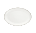 christofle Porcelain Oval platter 38 cm Platinum Finish