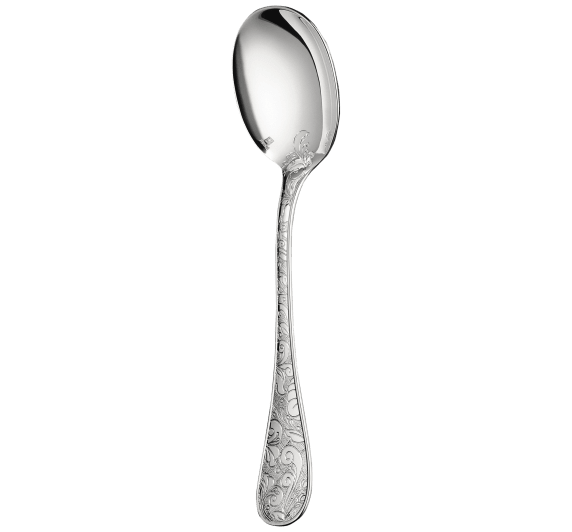 christofle cream soup spoon jardin d'eden  silver plated 1