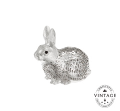 christofle vintage silvered sitting rabbit 1