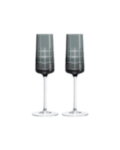 christofle Grey Crystal Flutes - Set of Two 