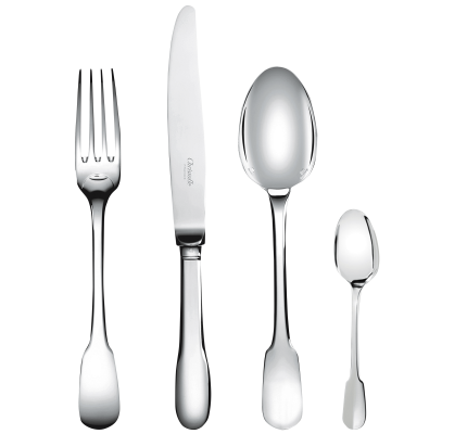 christofle flatware set for 12 people (48 pieces) cluny  silver plated 1