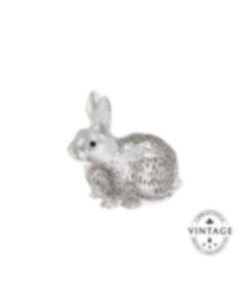 christofle Vintage Silvered Sitting Rabbit