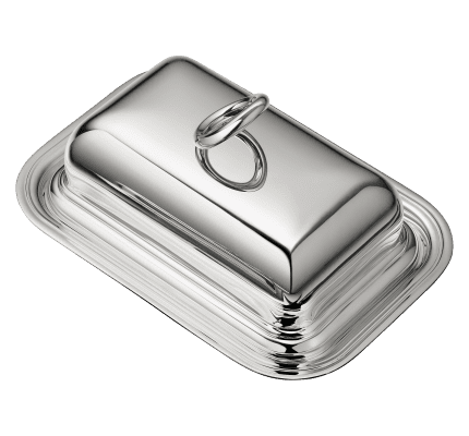 christofle butter dish  vertigo  silver plated 1