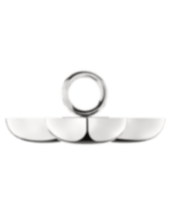 christofle Small Silver-Plated 3-Bowl Snack Dish