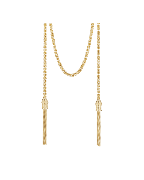 Sterling silver Gilded 18 carats Tie Necklace Chain