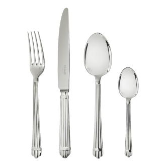 36-Piece Silver-Plated Flatware Set with Storage Box Aria
