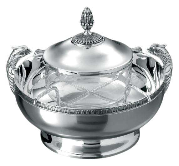 christofle silver-plated caviar serving set 2