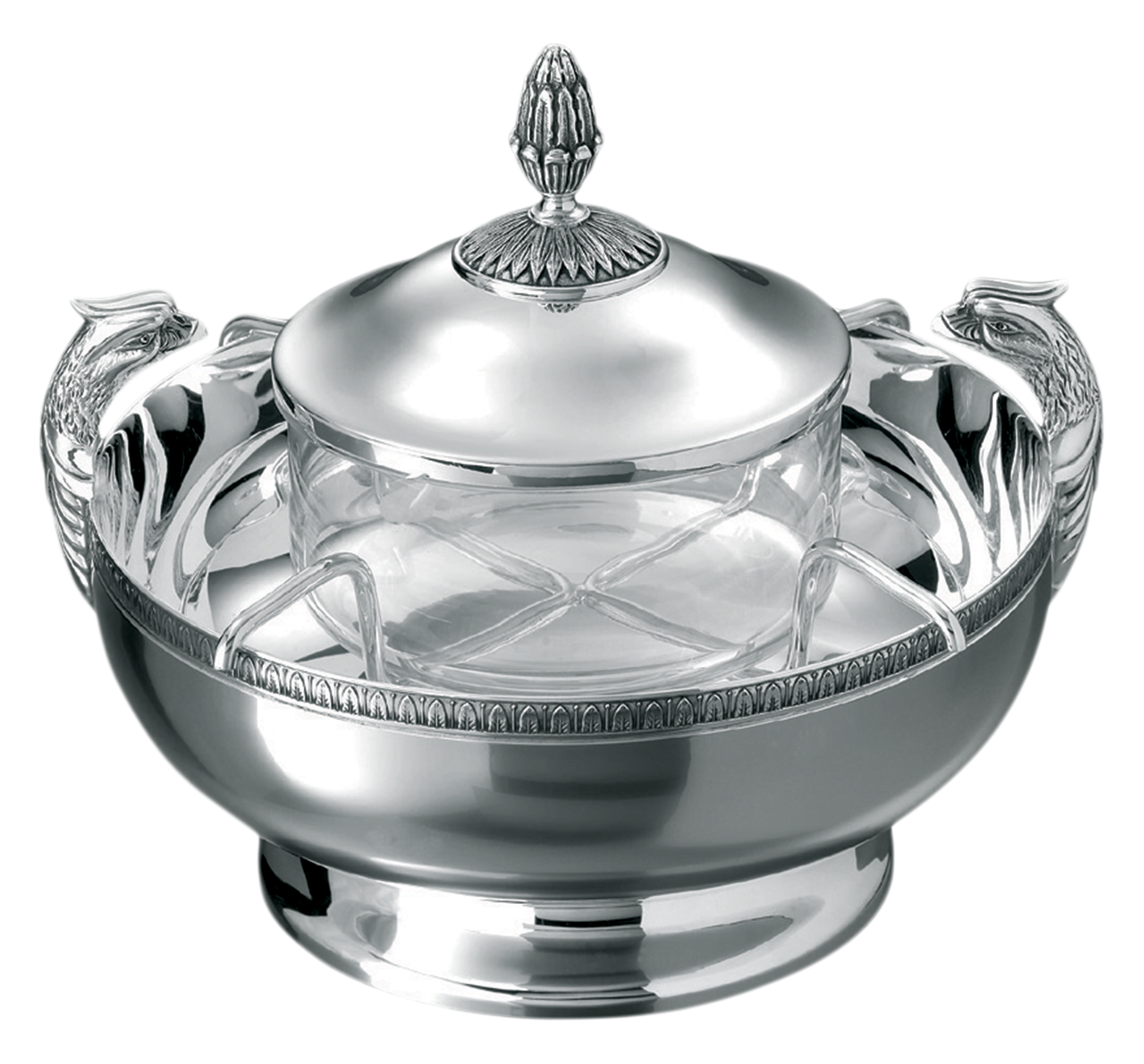 christofle silver-plated caviar serving set 2