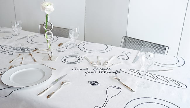 Tablecloth for 12 people – Sarah Espeute for Christofle 