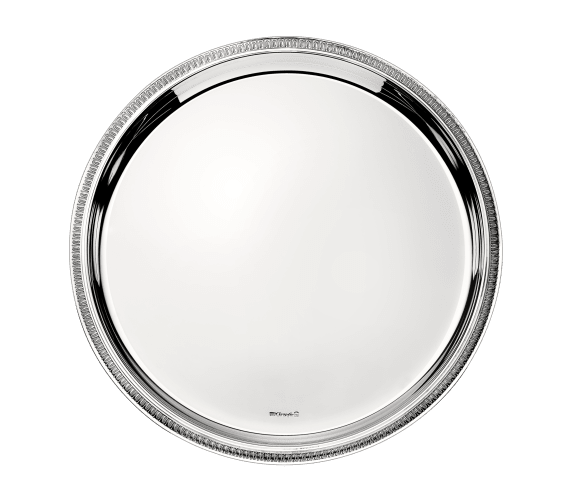 Christofle Malmaison Silver-Plated Small Round Tray - 30 cm