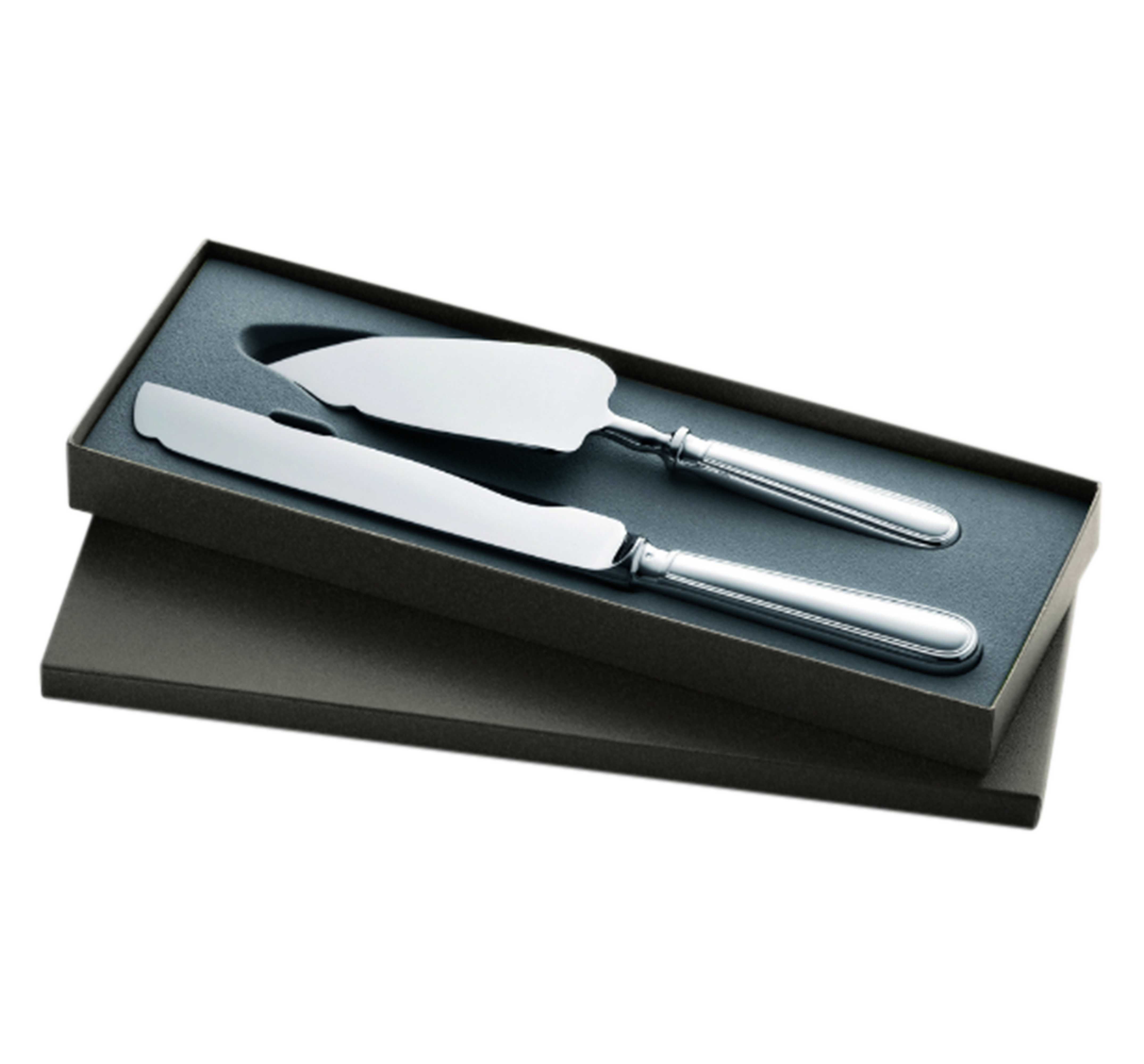 christofle coffret 2 pièces pelle et couteau à gâteaux en métal argenté 1