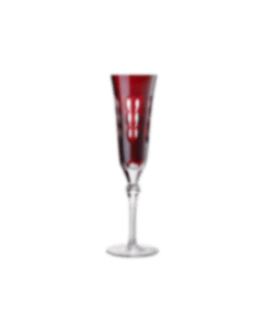 christofle Red Crystal Champagne Flute 