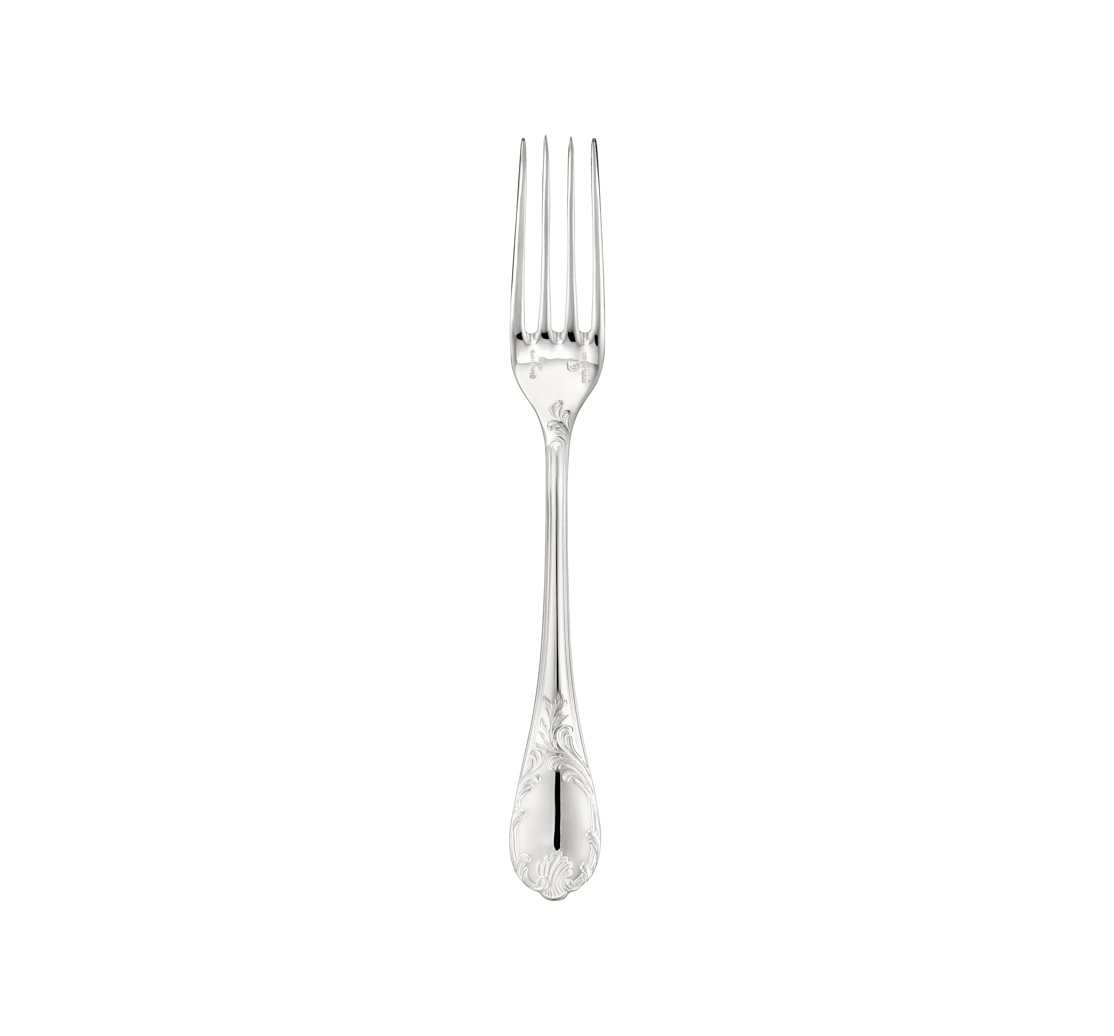 christofle fourchette à dessert en argent massif 1