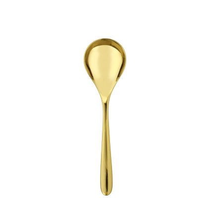 Gold Stainless Steel Cream Soup Spoon 