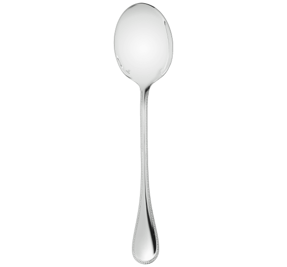christofle salad serving spoon perles  silver plated 1
