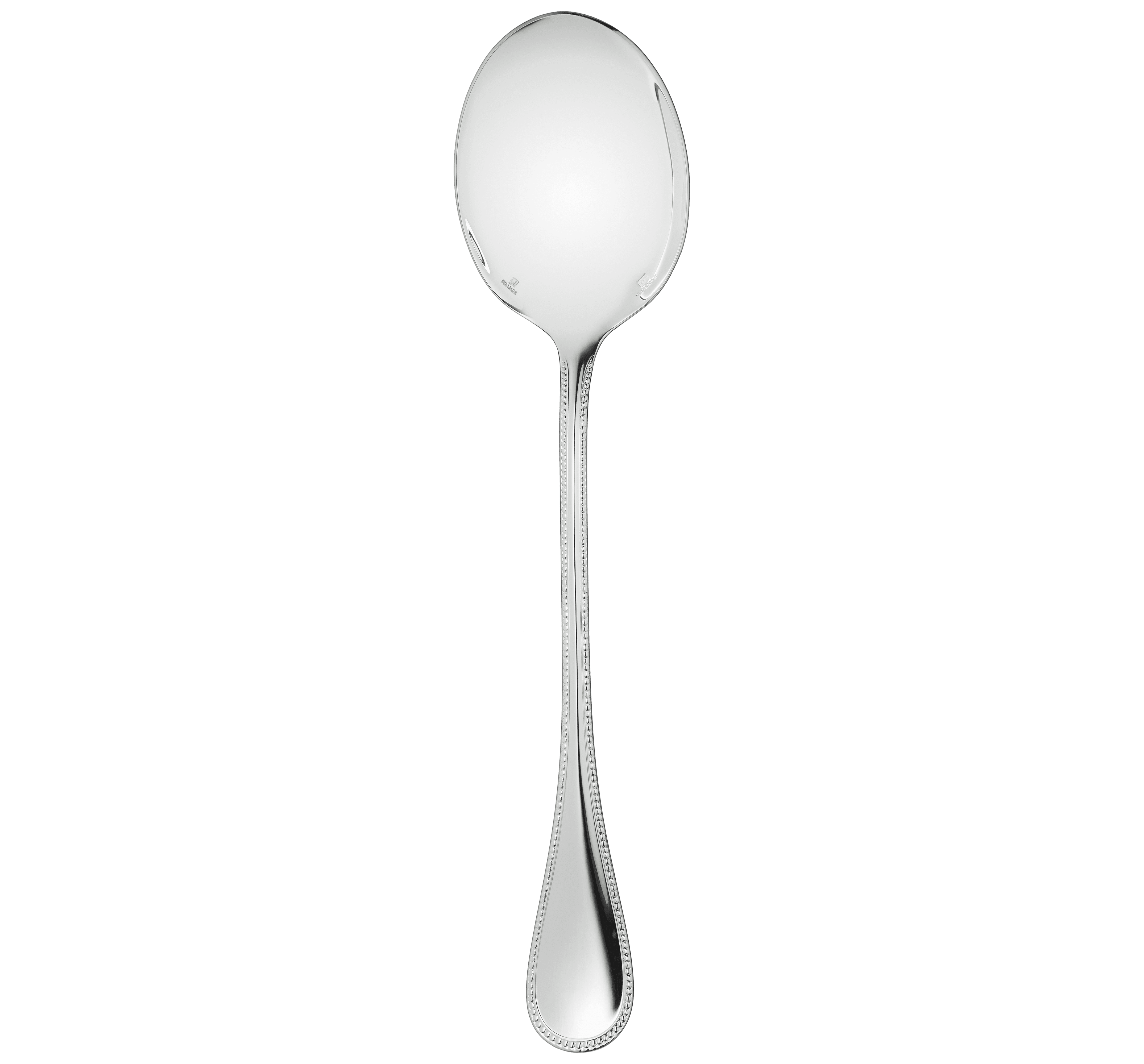 christofle salad serving spoon perles  silver plated 1