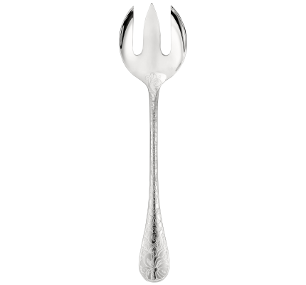 christofle salad serving fork jardin d'eden  silver plated 3