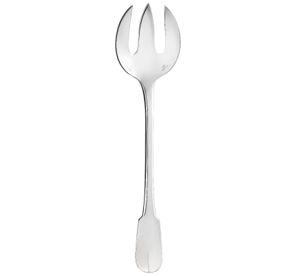 christofle salad serving fork cluny  silver plated 2