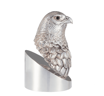 christofle hawk's head silver plated without hood - haute orfèvrerie 1
