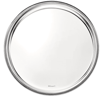christofle large silver-plated circle tray - 39 cm 1