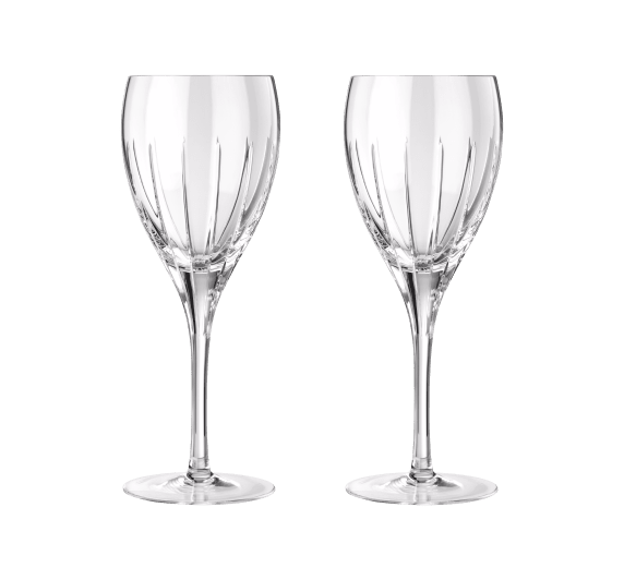 christofle set of 2 red wine crystal glasses 0