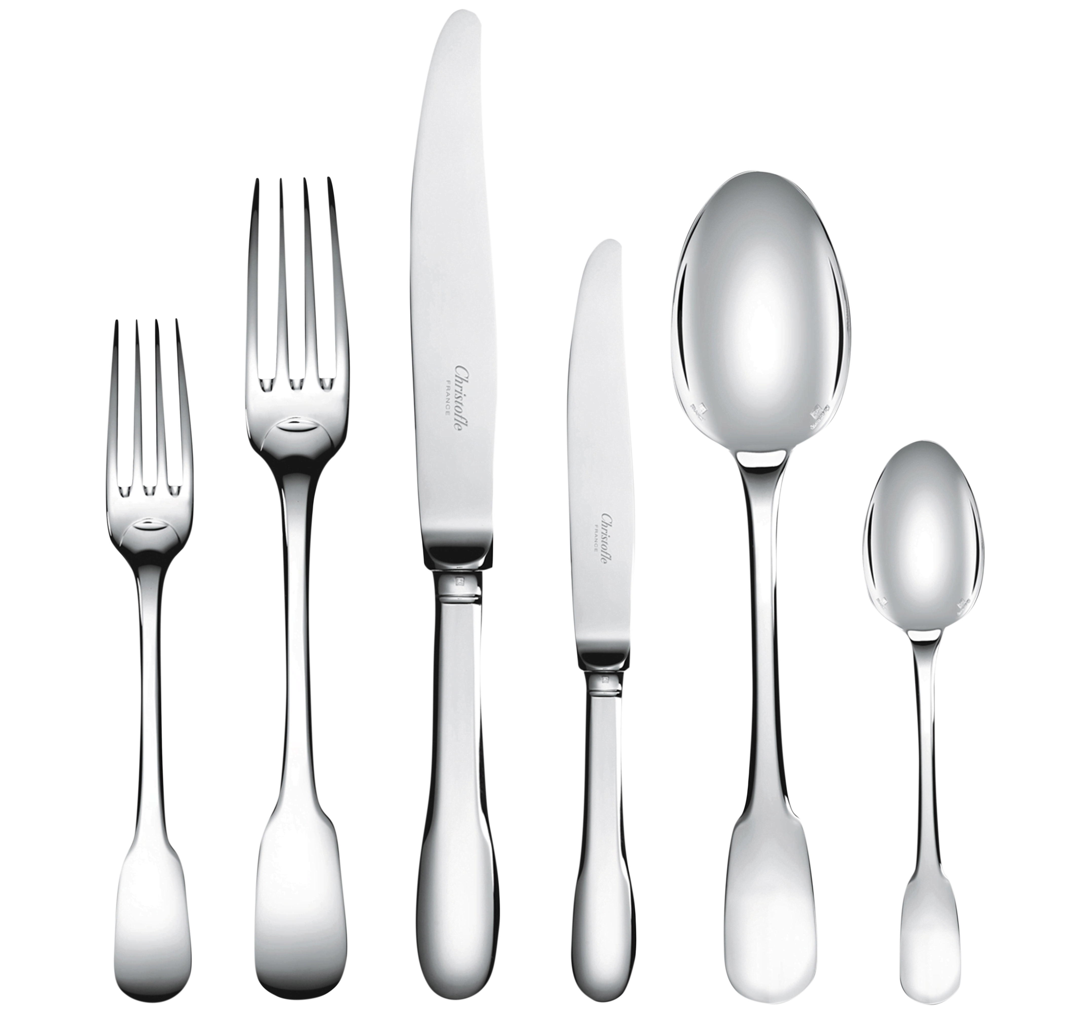 christofle 36-piece silver-plated flatware set  with chest 1