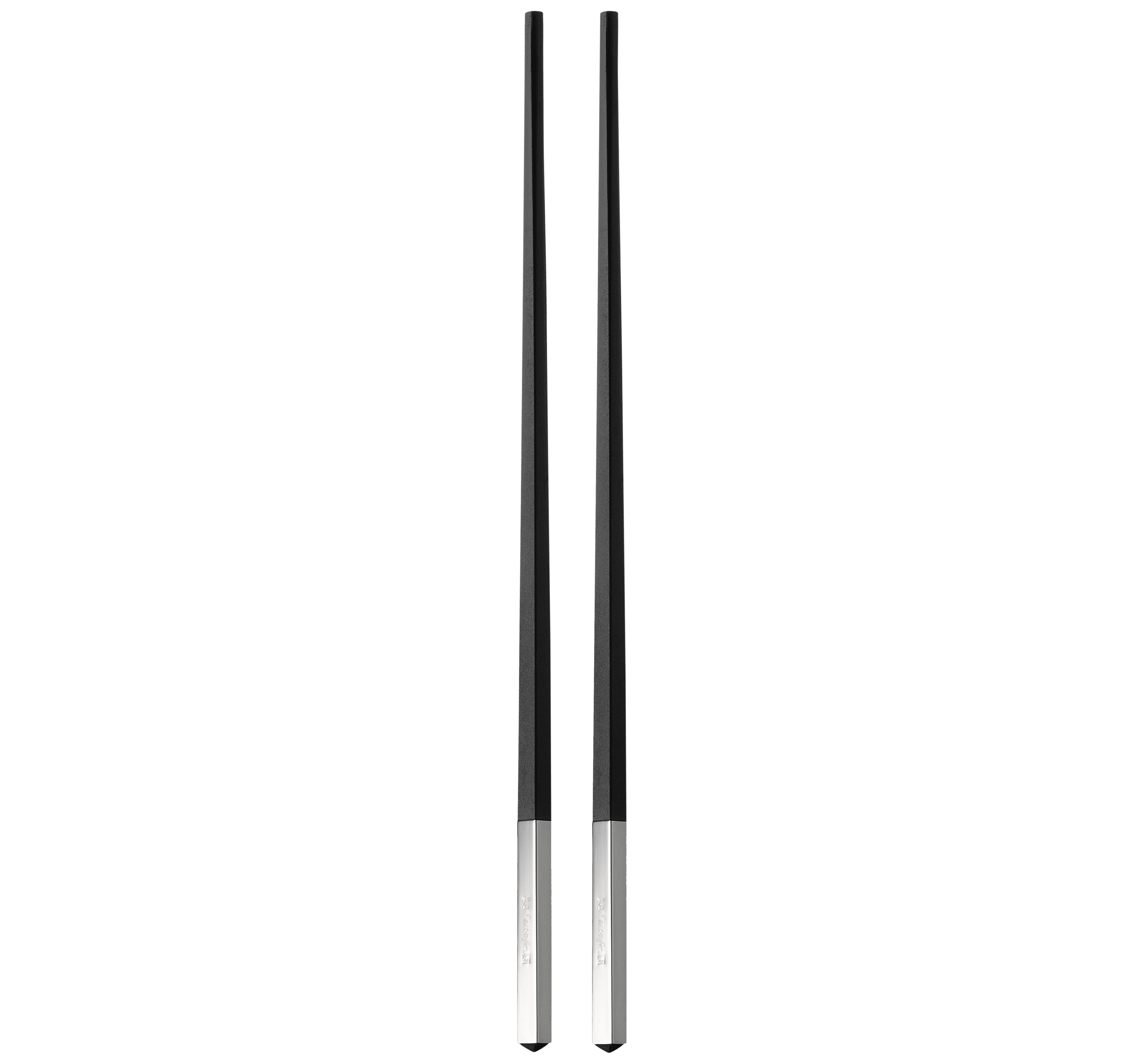 Silver-Plated Black Chinese Chopsticks UNI