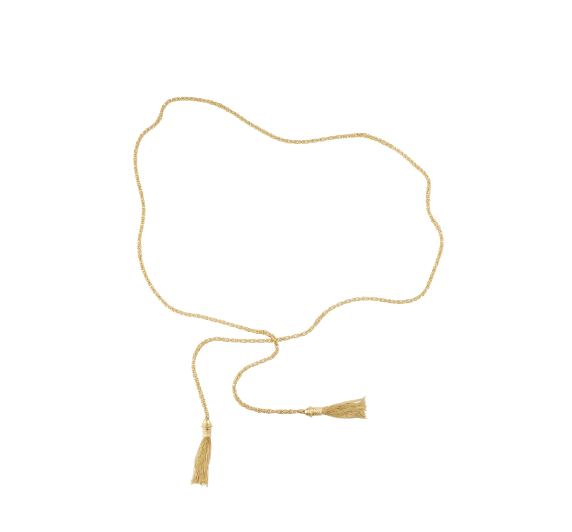 christofle sterling silver gilded 18 carats long necklace - belt 1
