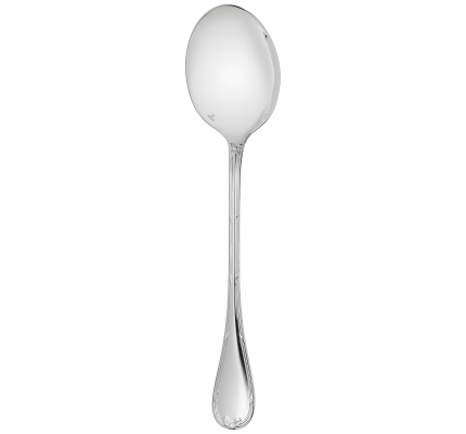 christofle salad serving fork rubans  silver plated 1