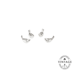 Vintage Silvered Set of 6 card holder Piccolo 