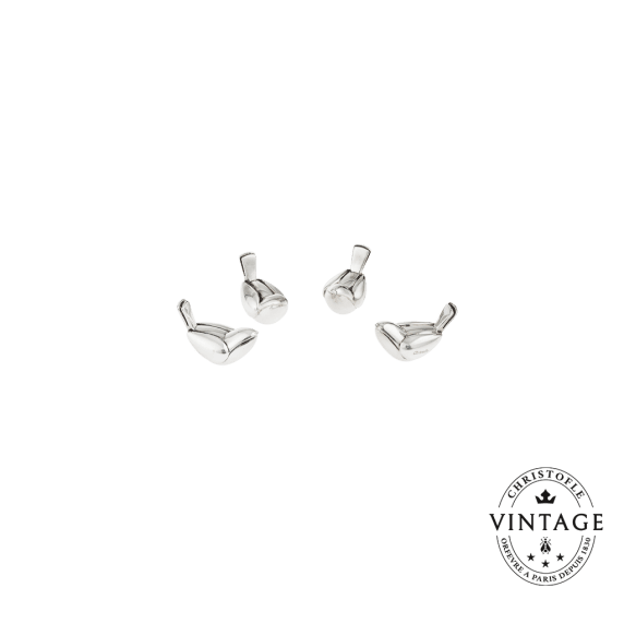 Vintage Silvered Set of 6 card holder Piccolo 