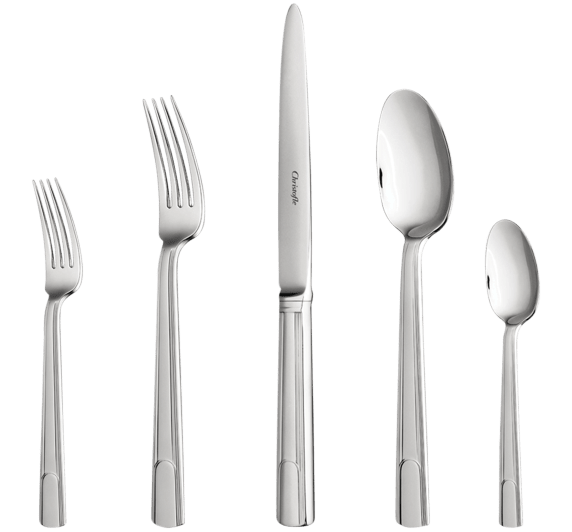 christofle flatware set for 6 people (36 pieces) hudson  stainless stee 1
