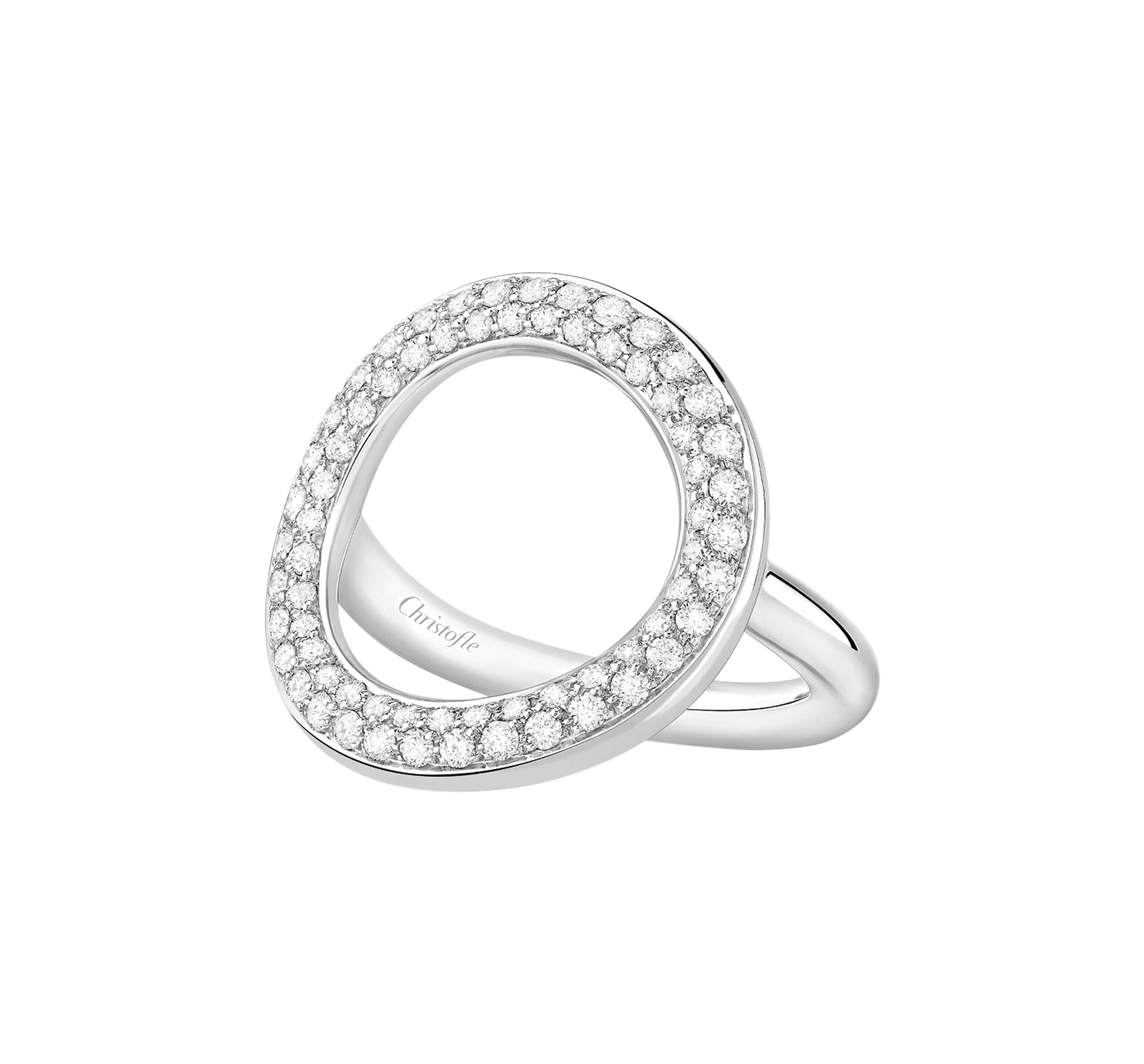 christofle bague pont grand modèle 66 diamants en or blanc 2