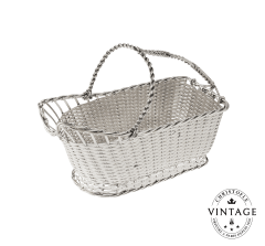 christofle vintage silvered wine basket 0