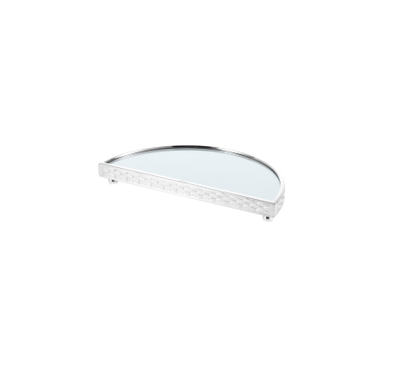 christofle silver-plated half circle tray surtout 0